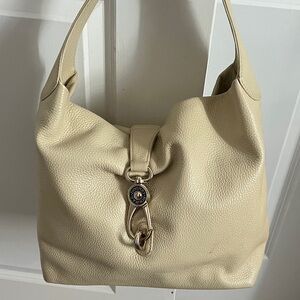 Dooney & Bourke Beige Leather Hobo Bag